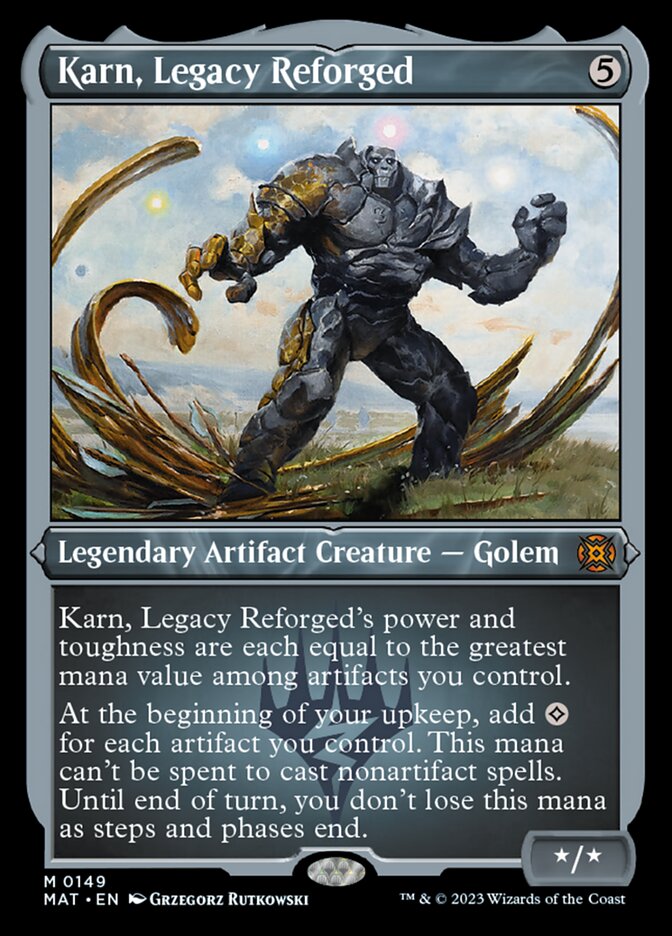 Karn, Legacy Reforged (Foil Etched) [March of the Machine: The Aftermath] | Jomio and Rueliete's Cards and Comics