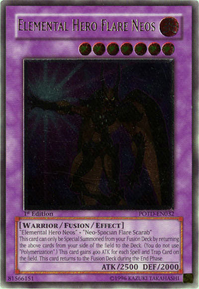 Elemental Hero Flare Neos (UTR) [POTD-EN032] Ultimate Rare | Jomio and Rueliete's Cards and Comics