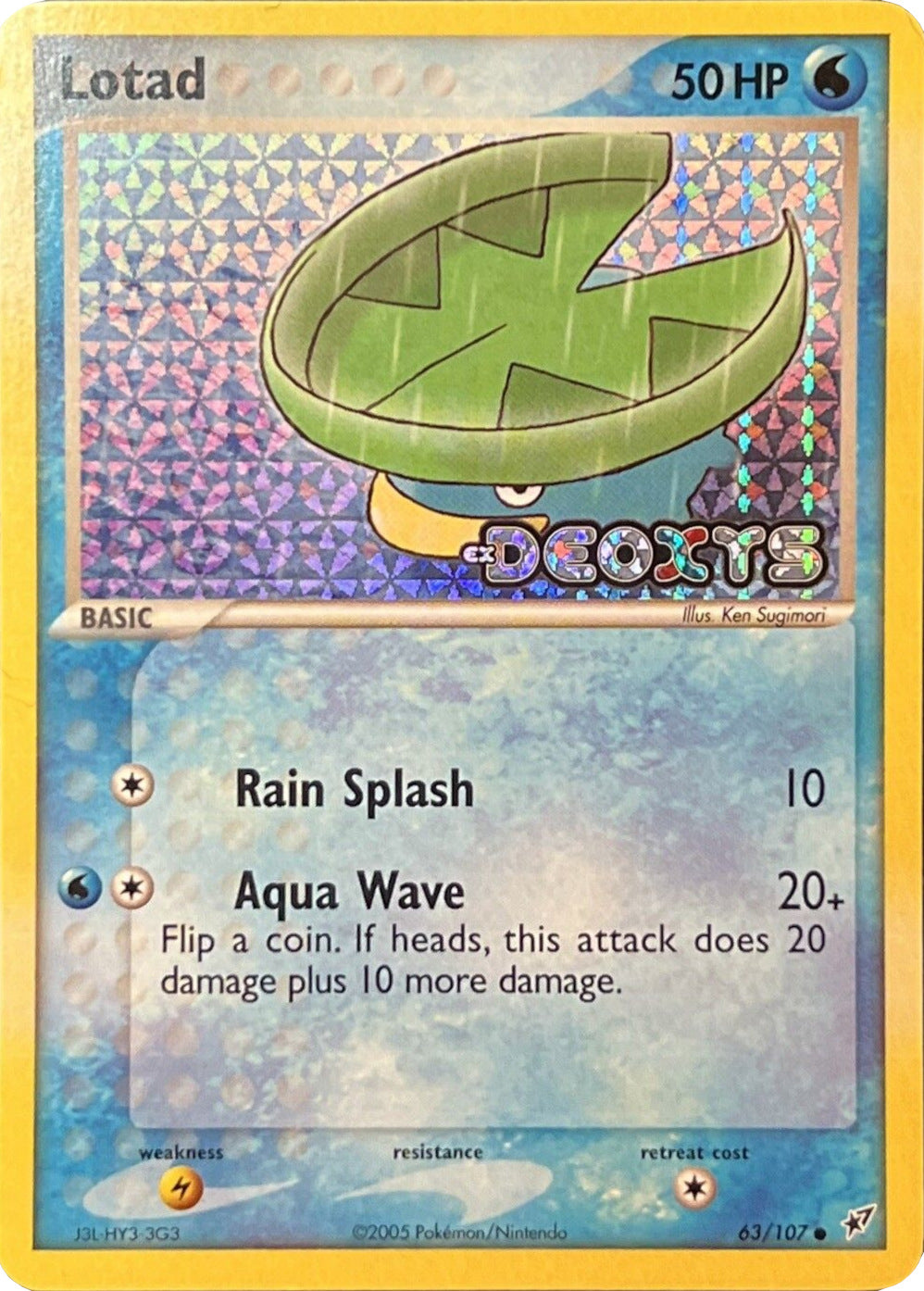 Lotad (63/107) (Stamped) [EX: Deoxys] | Jomio and Rueliete's Cards and Comics
