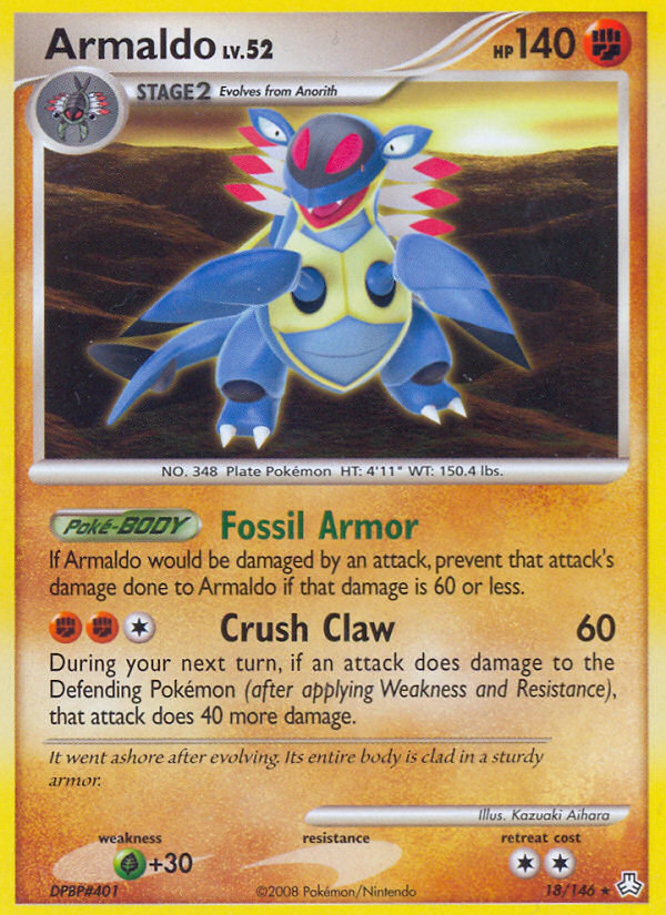 Armaldo (18/146) [Diamond & Pearl: Legends Awakened] | Jomio and Rueliete's Cards and Comics