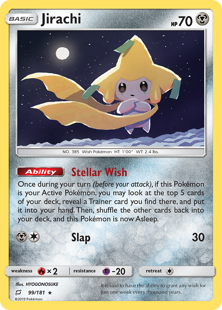 Jirachi (99/181) [Sun & Moon: Team Up] | Jomio and Rueliete's Cards and Comics