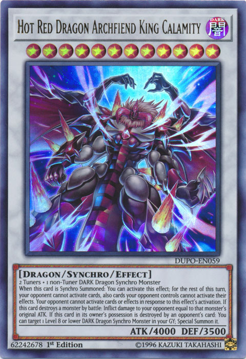 Hot Red Dragon Archfiend King Calamity [DUPO-EN059] Ultra Rare | Jomio and Rueliete's Cards and Comics