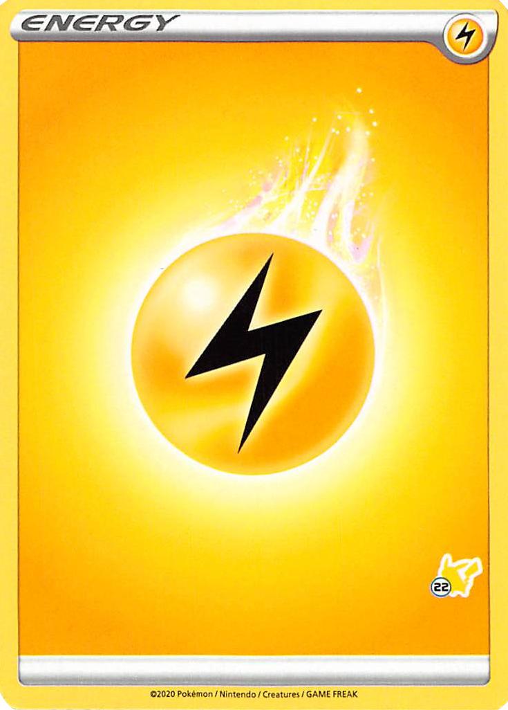 Lightning Energy (Pikachu Stamp #22) [Battle Academy 2022] | Jomio and Rueliete's Cards and Comics