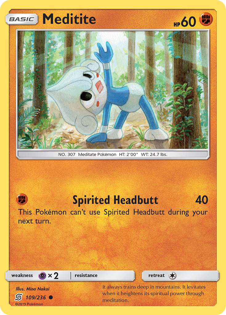 Meditite (109/236) [Sun & Moon: Unified Minds] | Jomio and Rueliete's Cards and Comics