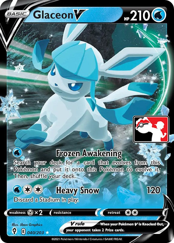 Glaceon V (040/203) [Prize Pack Series One] | Jomio and Rueliete's Cards and Comics