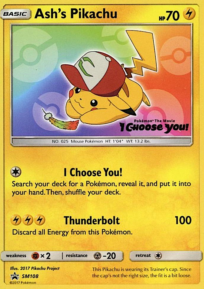 Ash's Pikachu (SM108) [Sun & Moon: Black Star Promos] | Jomio and Rueliete's Cards and Comics