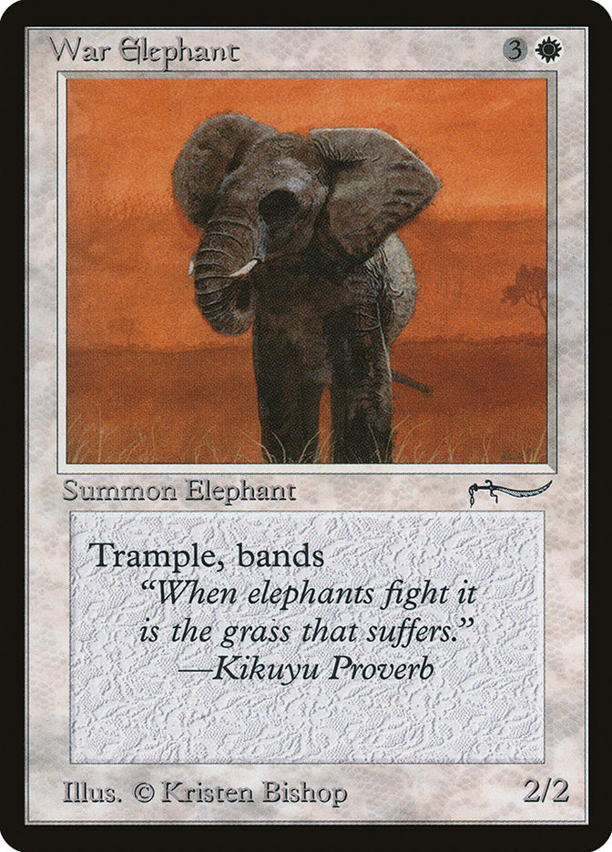 War Elephant (Dark Mana Cost) [Arabian Nights] | Jomio and Rueliete's Cards and Comics