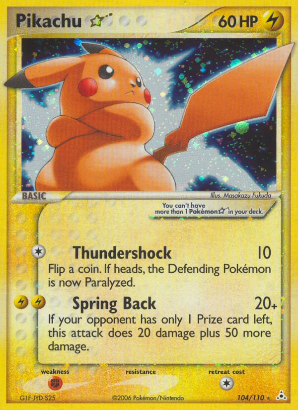 Pikachu Star (104/110) [EX: Holon Phantoms] | Jomio and Rueliete's Cards and Comics