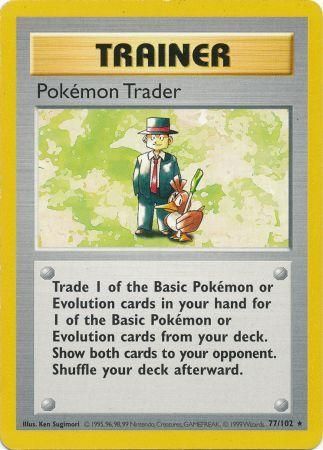 Pokemon Trader (77/102) [Base Set Shadowless Unlimited] | Jomio and Rueliete's Cards and Comics