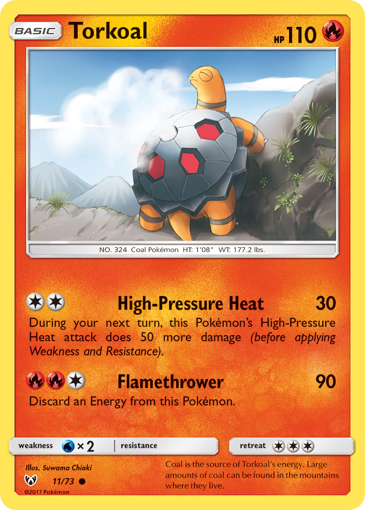 Torkoal (11/73) [Sun & Moon: Shining Legends] | Jomio and Rueliete's Cards and Comics