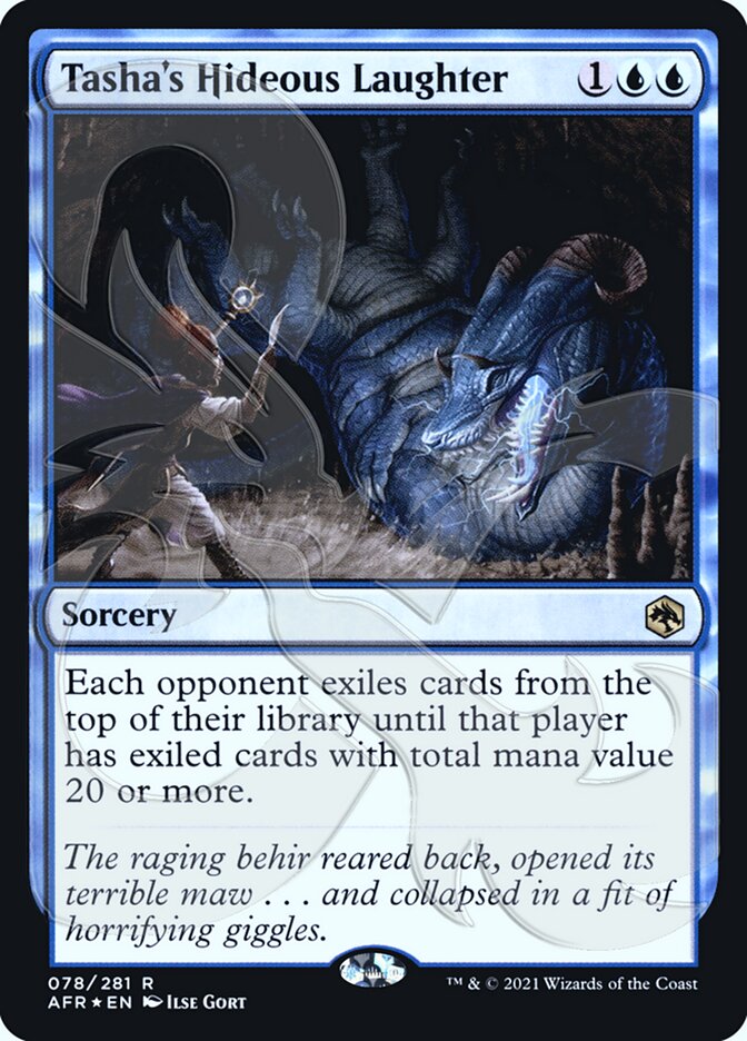 Tasha's Hideous Laughter (Ampersand Promo) [Dungeons & Dragons: Adventures in the Forgotten Realms Promos] | Jomio and Rueliete's Cards and Comics