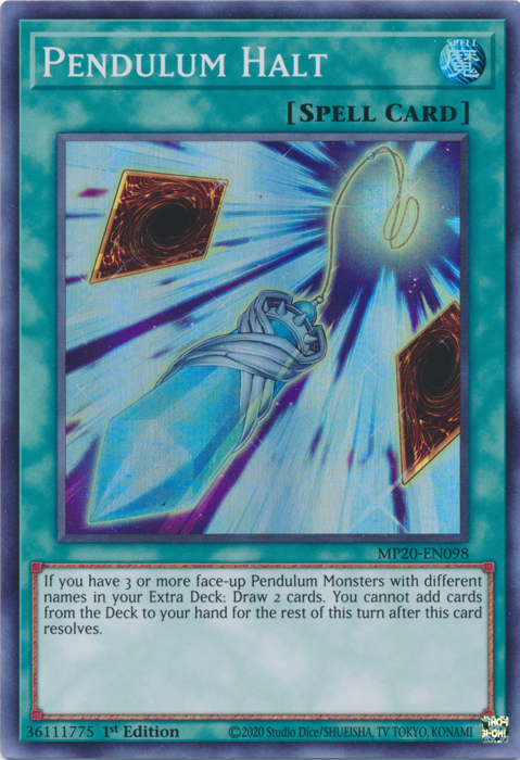 Pendulum Halt [MP20-EN098] Super Rare | Jomio and Rueliete's Cards and Comics