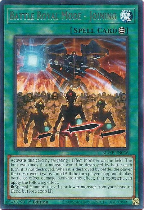 Battle Royal Mode - Joining [MAZE-EN026] Rare | Jomio and Rueliete's Cards and Comics