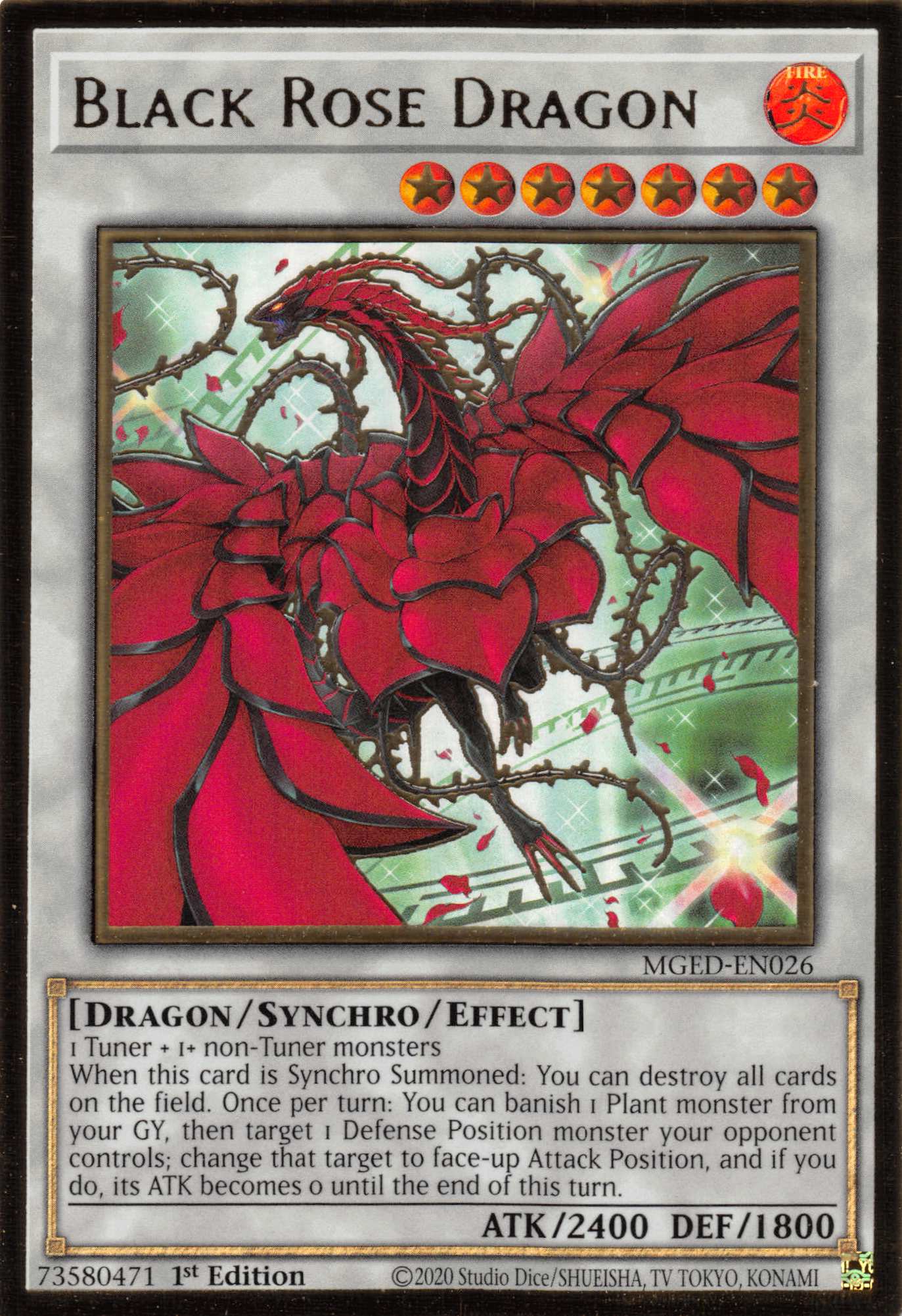 Black Rose Dragon (Alternate Art) [MGED-EN026] Gold Rare | Jomio and Rueliete's Cards and Comics