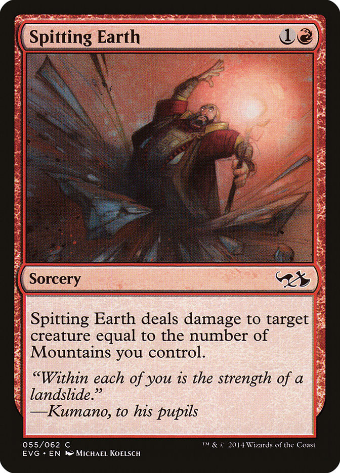 Spitting Earth (Elves vs. Goblins) [Duel Decks Anthology] | Jomio and Rueliete's Cards and Comics