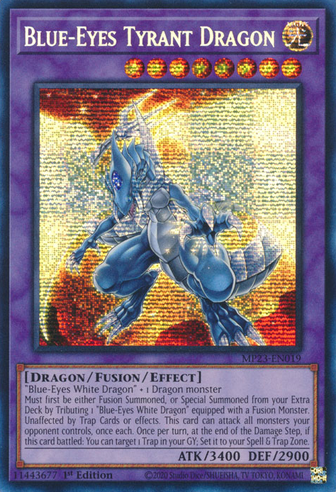 Blue-Eyes Tyrant Dragon [MP23-EN019] Prismatic Secret Rare | Jomio and Rueliete's Cards and Comics