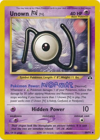 Unown [N] (50/75) [Neo Discovery Unlimited] | Jomio and Rueliete's Cards and Comics