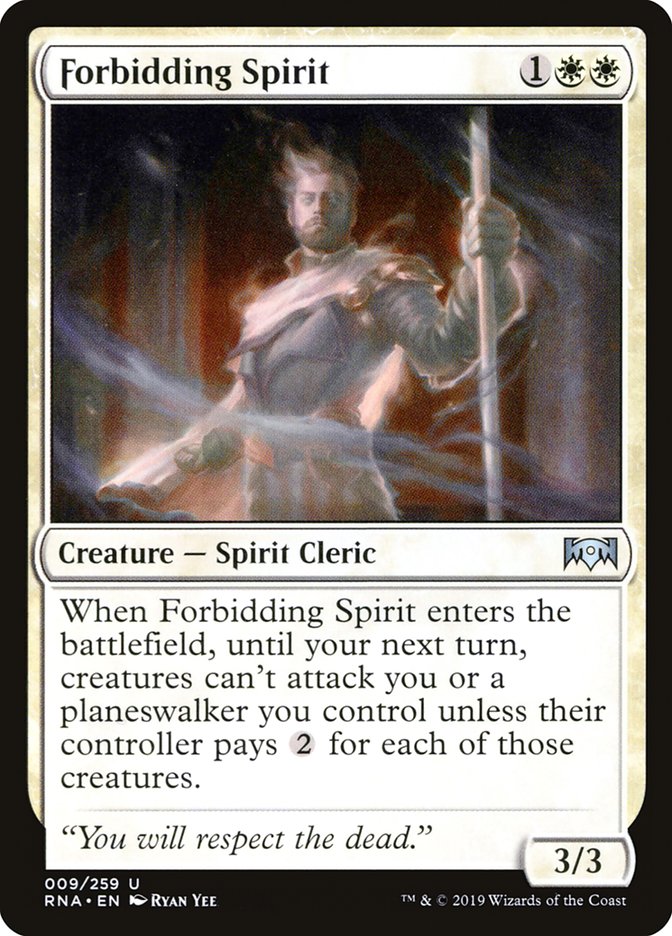 Forbidding Spirit [Ravnica Allegiance] | Jomio and Rueliete's Cards and Comics