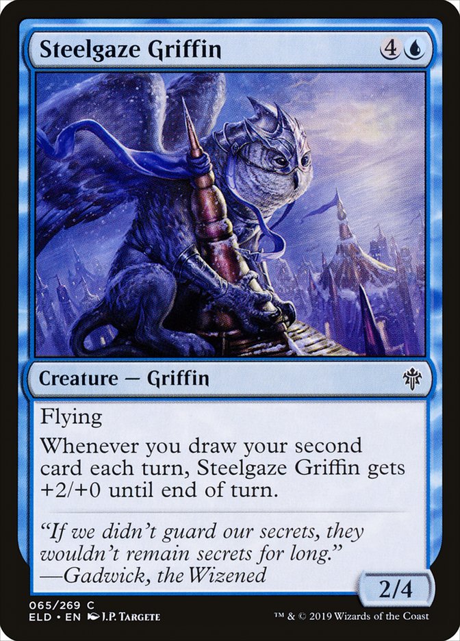 Steelgaze Griffin [Throne of Eldraine] | Jomio and Rueliete's Cards and Comics