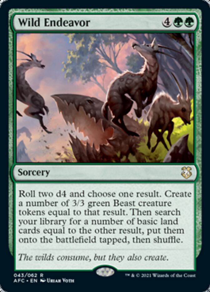 Wild Endeavor [Dungeons & Dragons: Adventures in the Forgotten Realms Commander] | Jomio and Rueliete's Cards and Comics
