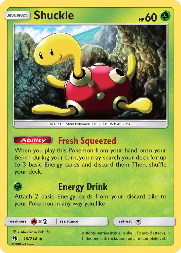 Shuckle (16/214) [Sun & Moon: Lost Thunder] | Jomio and Rueliete's Cards and Comics