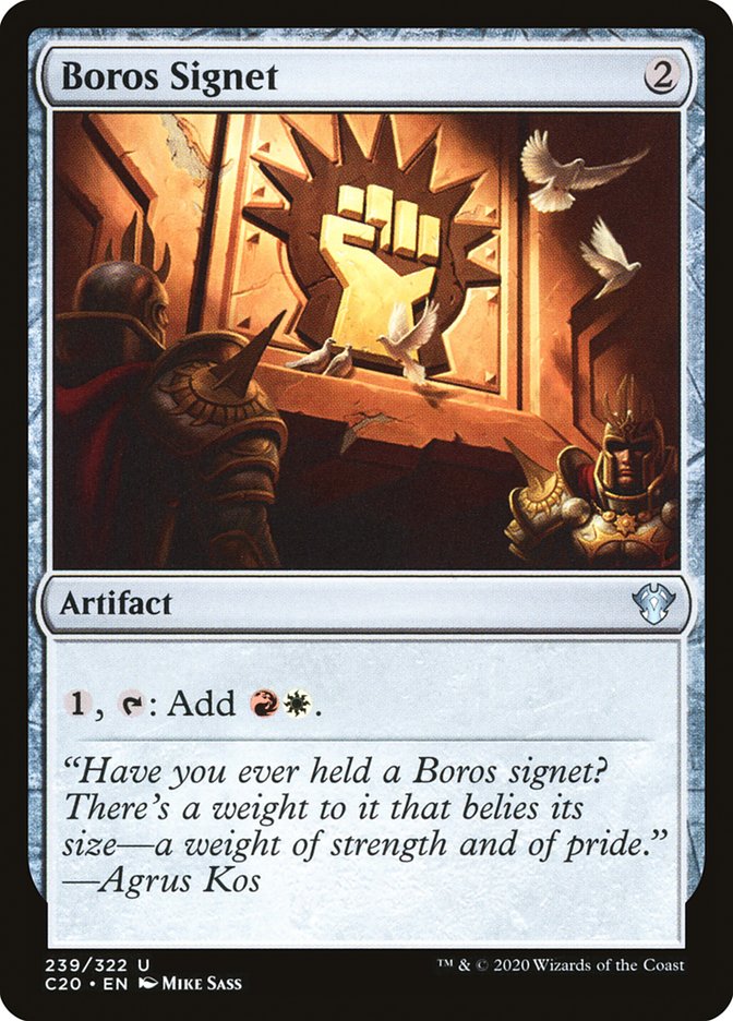 Boros Signet [Commander 2020] | Jomio and Rueliete's Cards and Comics