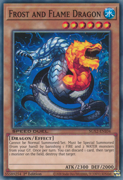 Frost and Flame Dragon [SGX2-ENE04] Common | Jomio and Rueliete's Cards and Comics