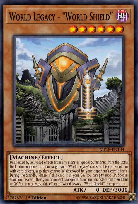 World Legacy - "World Shield" [MP18-EN184] Common | Jomio and Rueliete's Cards and Comics