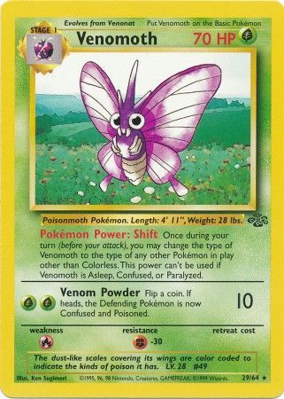 Venomoth (29/64) [Jungle Unlimited] | Jomio and Rueliete's Cards and Comics