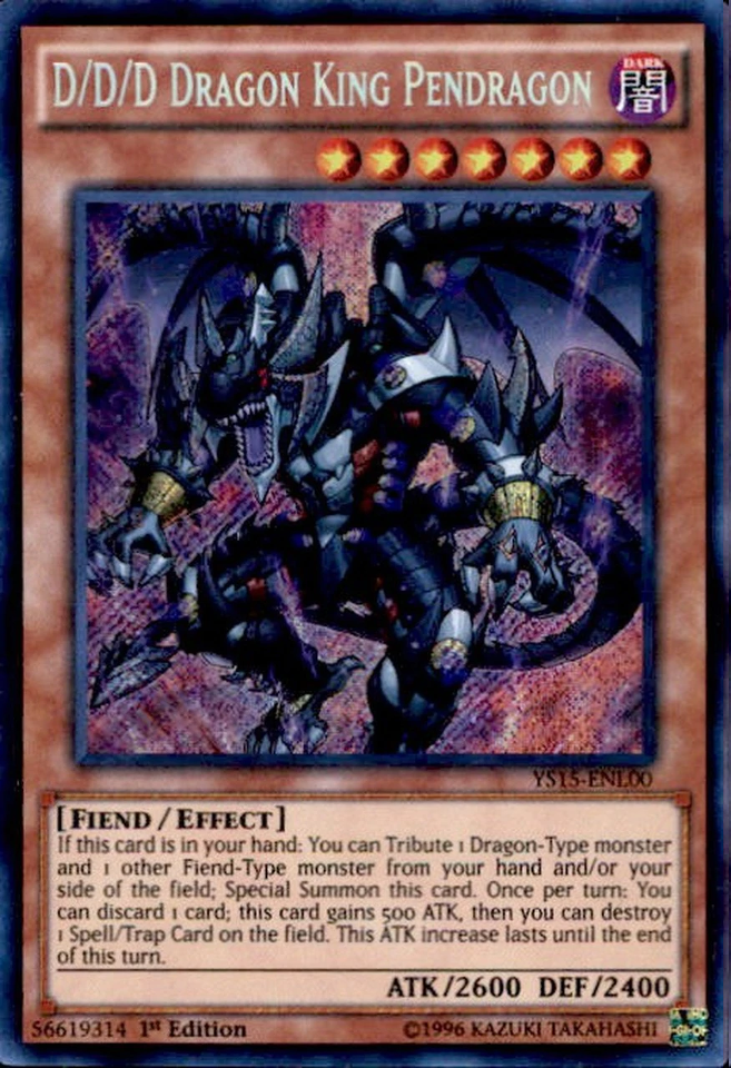 D/D/D Dragon King Pendragon [YS15-ENL00] Secret Rare | Jomio and Rueliete's Cards and Comics