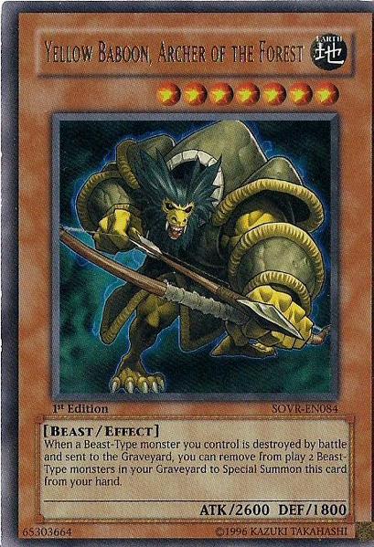 Yellow Baboon, Archer of the Forest [SOVR-EN084] Ultra Rare | Jomio and Rueliete's Cards and Comics