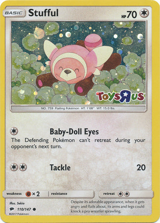 Stufful (110/147) (Toys R Us Promo) [Sun & Moon: Burning Shadows] | Jomio and Rueliete's Cards and Comics