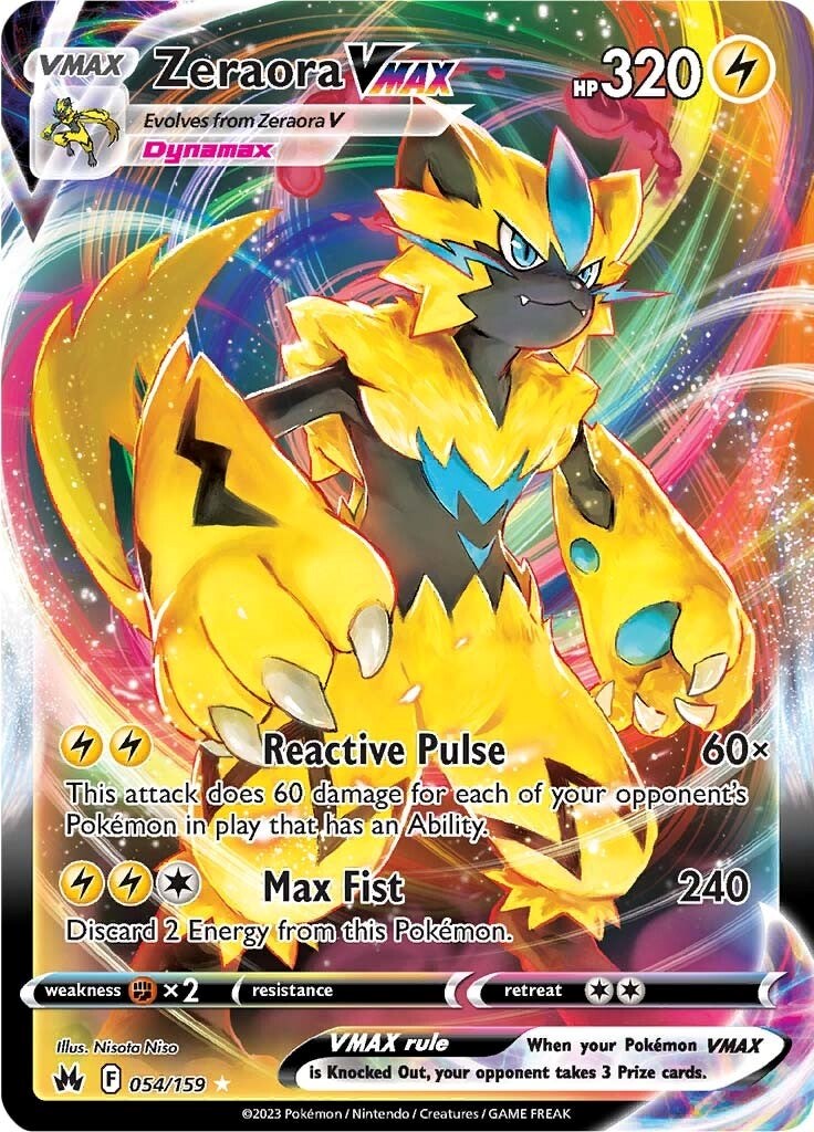 Zeraora VMAX (054/159) [Sword & Shield: Crown Zenith] | Jomio and Rueliete's Cards and Comics