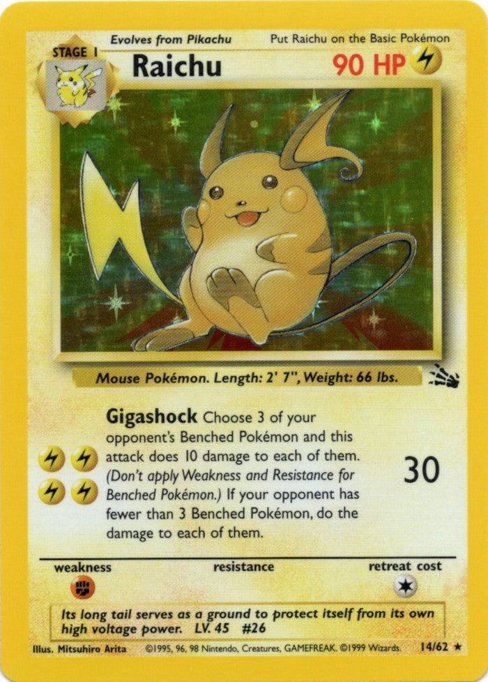 Raichu (14/62) [Fossil Unlimited] | Jomio and Rueliete's Cards and Comics