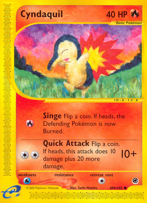 Cyndaquil (104/165) [Expedition: Base Set] | Jomio and Rueliete's Cards and Comics