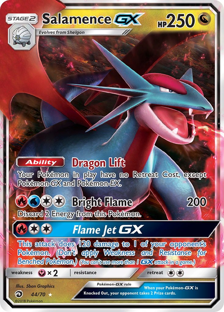 Salamence GX (44/70) [Sun & Moon: Dragon Majesty] | Jomio and Rueliete's Cards and Comics