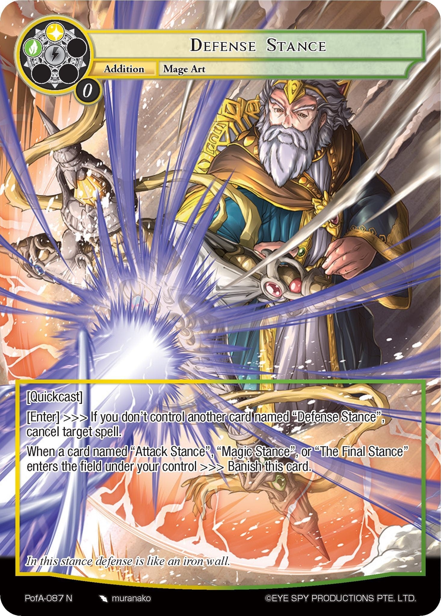 Defense Stance (Full Art) (PofA-087) [Alice Origin IV: Prologue of Attoractia] | Jomio and Rueliete's Cards and Comics