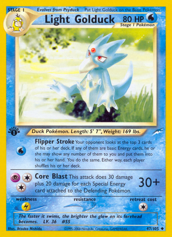 Light Golduck (47/105) [Neo Destiny 1st Edition] | Jomio and Rueliete's Cards and Comics
