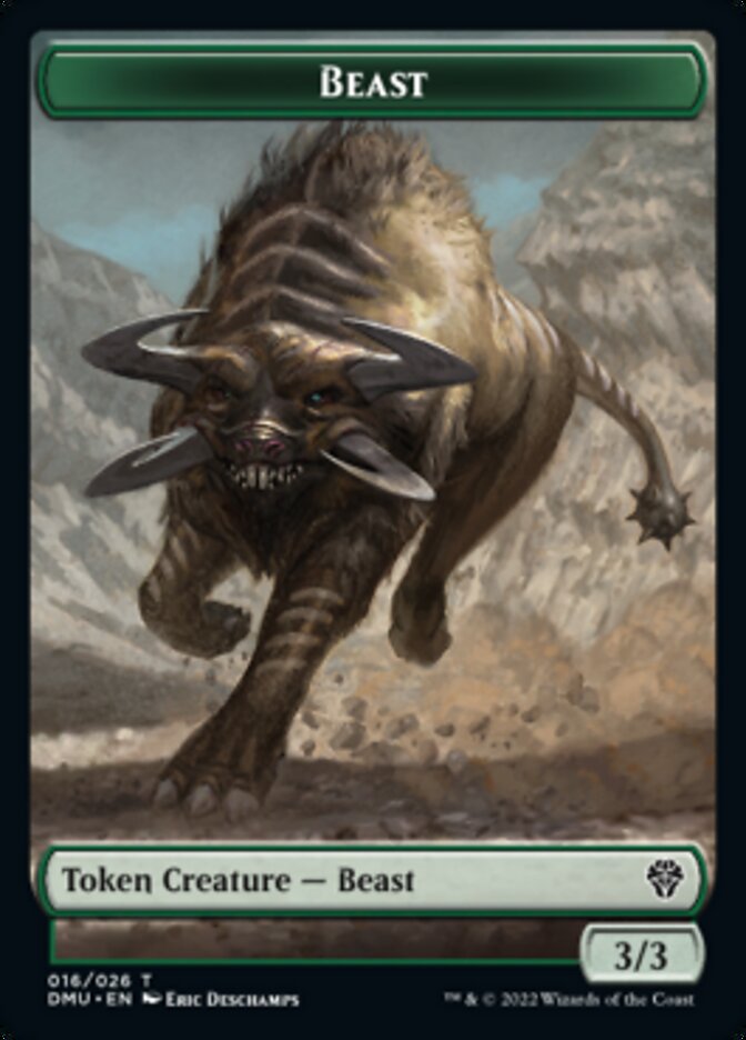 Beast Token [Dominaria United Tokens] | Jomio and Rueliete's Cards and Comics