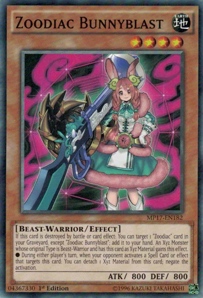 Zoodiac Bunnyblast [MP17-EN182] Common | Jomio and Rueliete's Cards and Comics