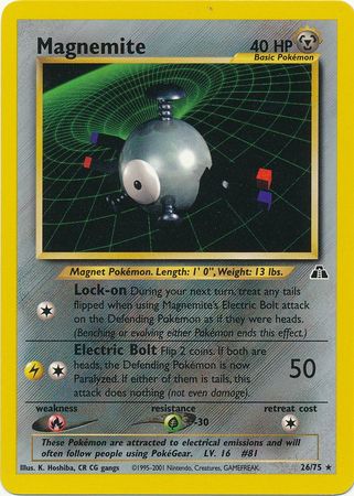 Magnemite (26/75) [Neo Discovery Unlimited] | Jomio and Rueliete's Cards and Comics