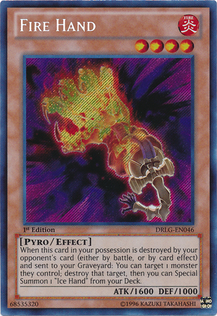 Fire Hand [DRLG-EN046] Secret Rare | Jomio and Rueliete's Cards and Comics