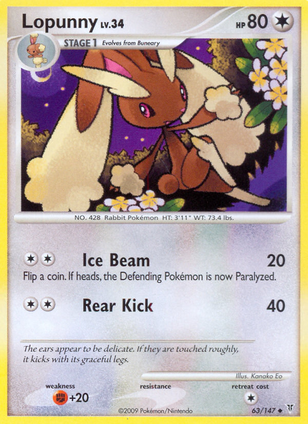 Lopunny (63/147) [Platinum: Supreme Victors] | Jomio and Rueliete's Cards and Comics