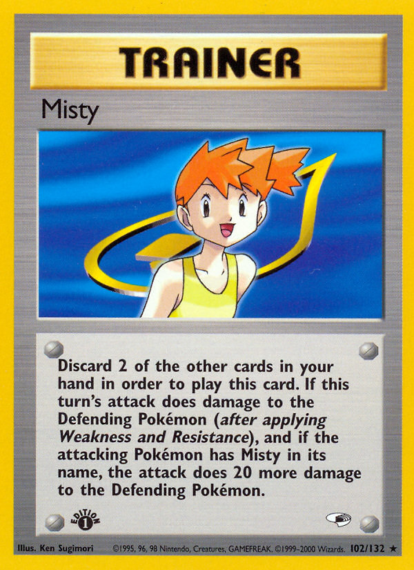 Misty (102/132) [Gym Heroes 1st Edition] | Jomio and Rueliete's Cards and Comics