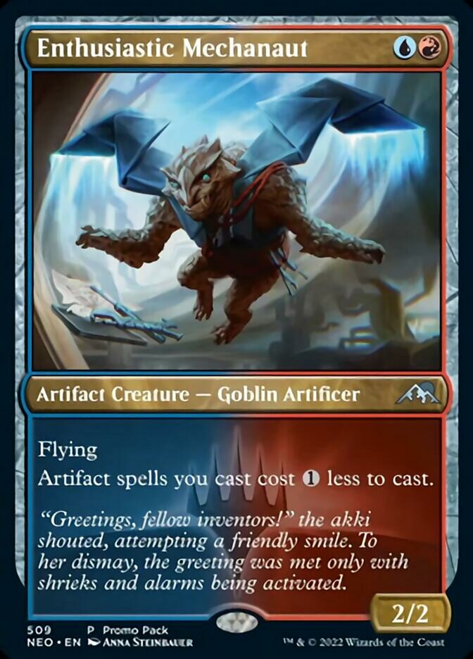 Enthusiastic Mechanaut (Promo Pack) [Kamigawa: Neon Dynasty Promos] | Jomio and Rueliete's Cards and Comics