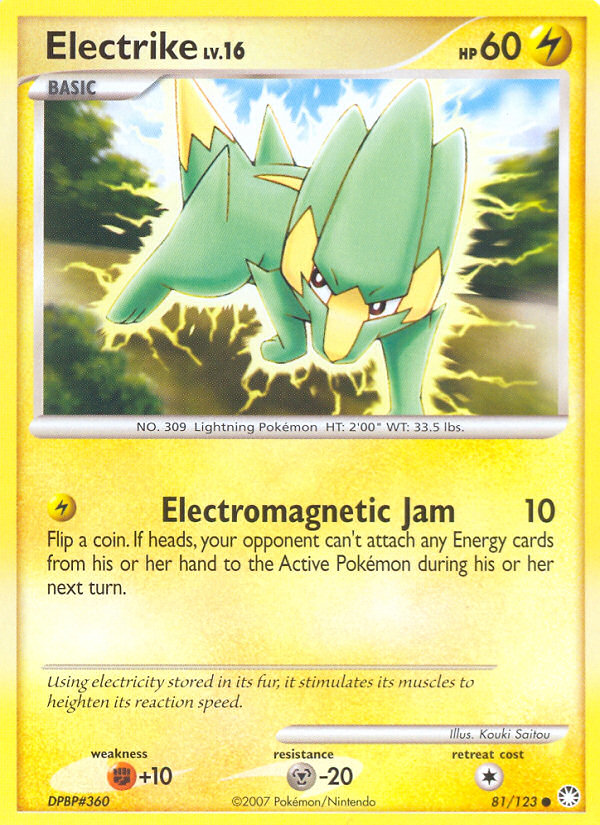 Electrike (81/123) [Diamond & Pearl: Mysterious Treasures] | Jomio and Rueliete's Cards and Comics