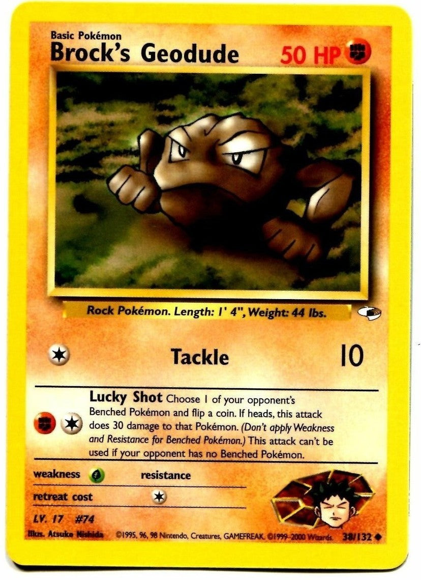 Brock's Geodude (38/132) [Gym Heroes Unlimited] | Jomio and Rueliete's Cards and Comics
