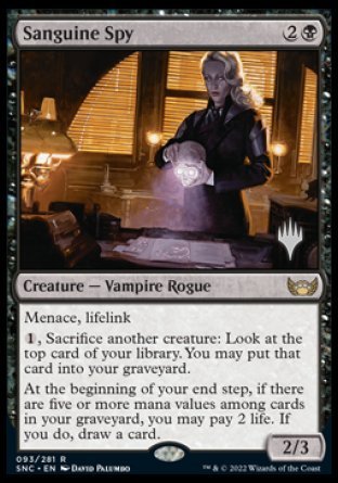 Sanguine Spy (Promo Pack) [Streets of New Capenna Promos] | Jomio and Rueliete's Cards and Comics