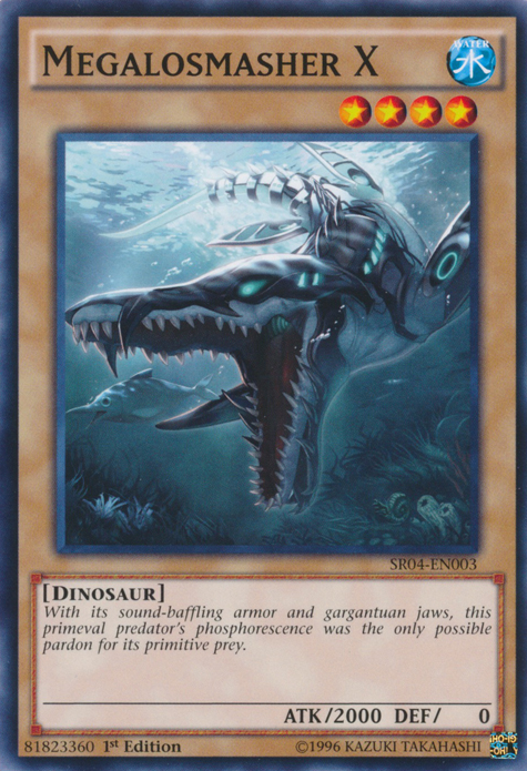 Megalosmasher X [SR04-EN003] Common | Jomio and Rueliete's Cards and Comics