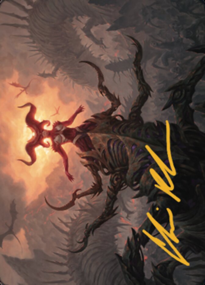Sheoldred, the Apocalypse Art Card (Gold-Stamped Signature) [Dominaria United Art Series] | Jomio and Rueliete's Cards and Comics